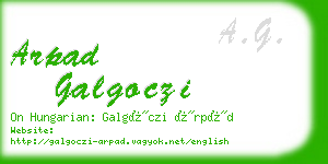 arpad galgoczi business card